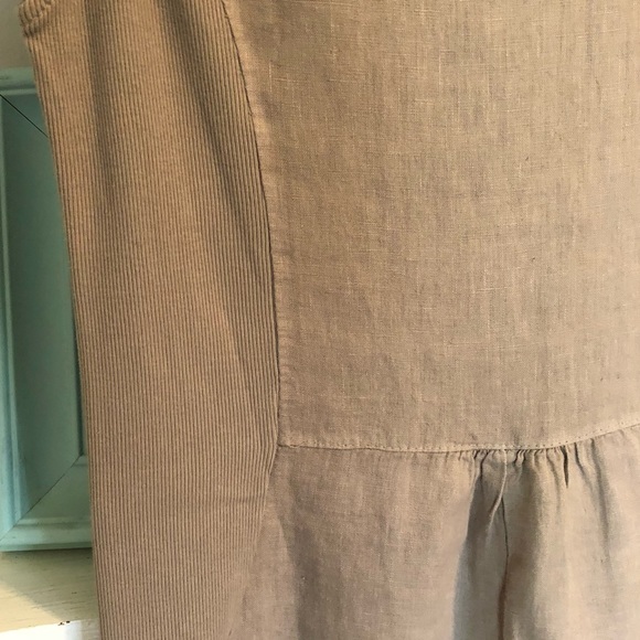 ITALIAN LINEN DRESS FROM MILAN. TAUPE COLOR & IN EUC! ACTUALLY BOUGHT IN MILAN!! - Picture 6 of 8